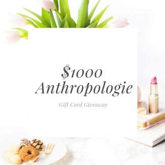 Anthropologie $1000 Gift Card Giveaway! 🙌🏽